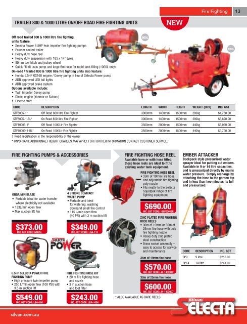 2011 - 2012 PRODUCT GUIDE - Silvan Australia