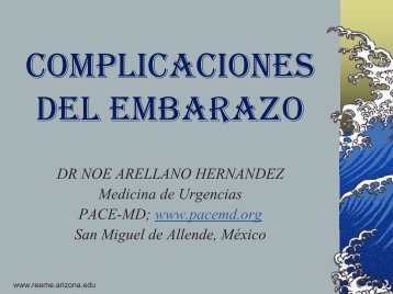 COMPLICACIONES DEL EMBARAZO - Reeme.arizona.edu