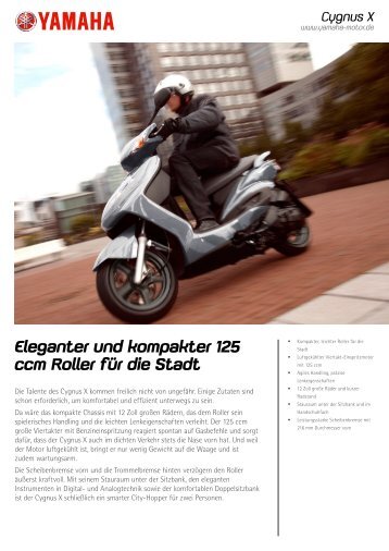 Eleganter und kompakter 125 ccm Roller für die Stadt