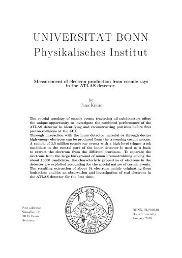 UNIVERSIT . . AT BONN Physikalisches Institut - Prof. Dr. Norbert ...