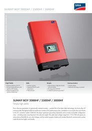 Sunny Boy 2000HF / 2500HF / 3000HF