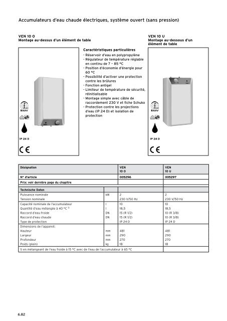 Liste de prix - Vaillant