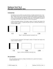 Radiance Tech Tip 3 Movable anamorphic lens - Lumagen