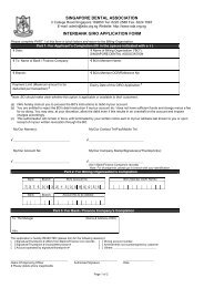 interbank giro application form - Singapore Dental Association