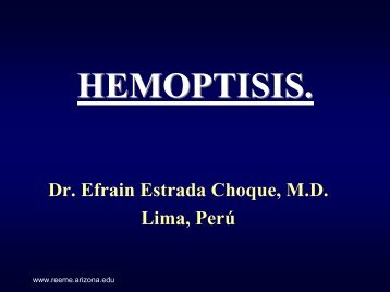HEMOPTISIS. - Reeme.arizona.edu