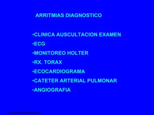 Arritmias Cardiacas: Diagnostico y Tratamiento - Reeme.arizona.edu