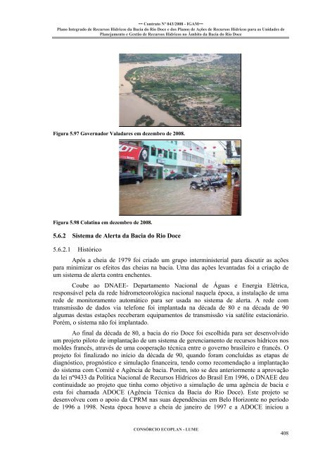 Plano Integrado de Recursos HÃ­dricos da Bacia do Rio ... - CBH Doce