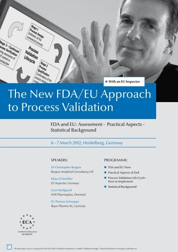 The New FDA/EU Approach to Process Validation - GMP-Navigator