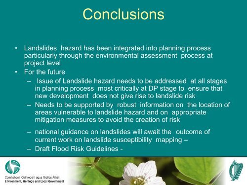 Landslides and Planning Process - Geological Survey of Ireland