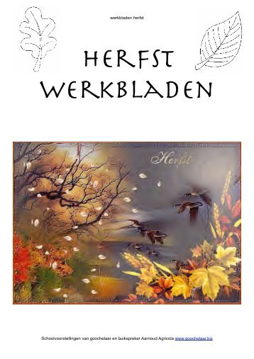 Herfst werkbladen - ARENDLANDMAN.NL