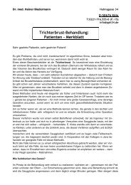 Trichterbrust-Behandlung: Patienten - Merkblatt - Dr. Biedermann