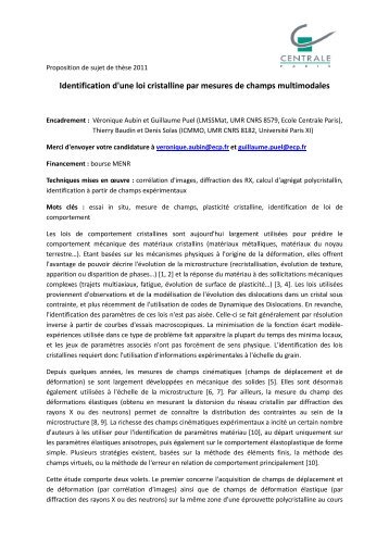 thÃ¨se mssmat - Ecole Centrale Paris
