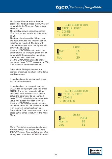 Installation and Operating Manual System Protection Relay Energy ...