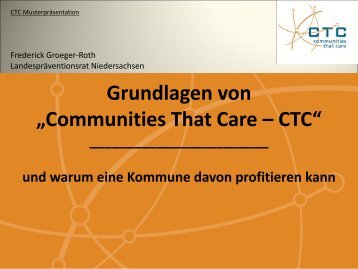 Was sind Risiko- und Schutzfaktoren? - Communities That Care - CTC