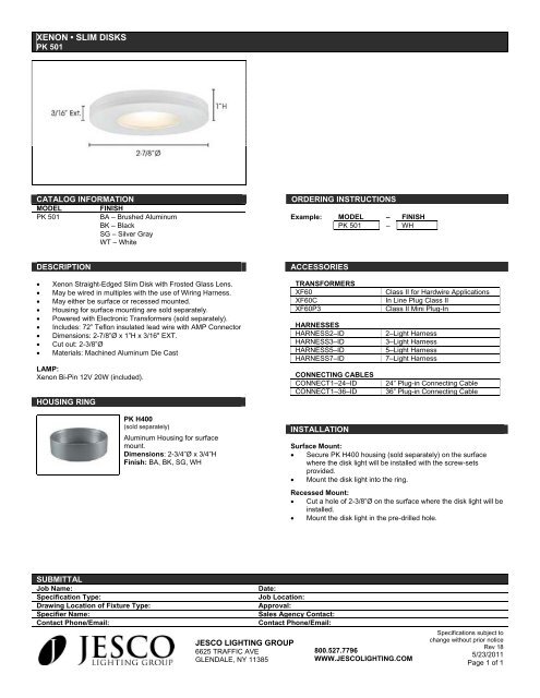 XENON • SLIM DISKS - Jesco Lighting