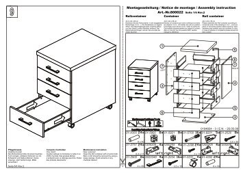 0104654-3 Rollcontainer Toro - 4 Schübe