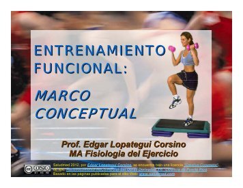 ENTRENAMIENTO FUNCIONAL: Marco Conceptual - Saludmed