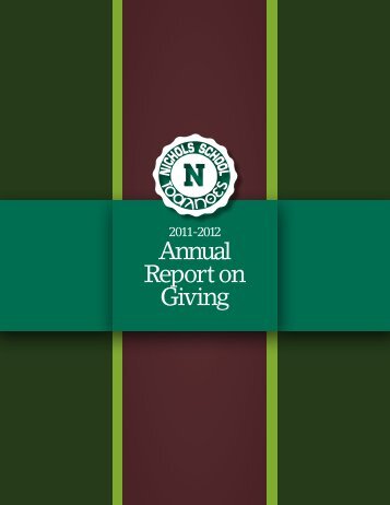 Annual Report on Giving - Nichols School