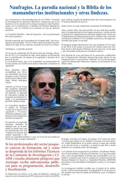 el Ãºltimo nÃºmero de la Revista MarÃ­tima Pesquera - Pladesemapesga