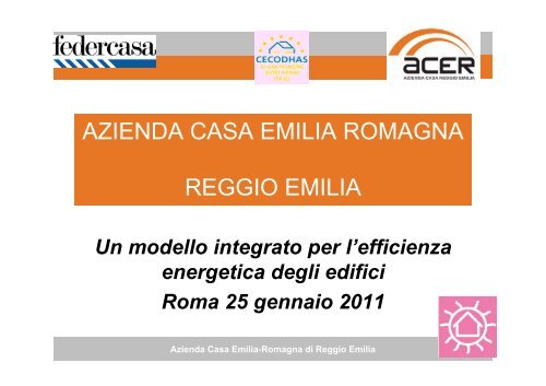 AZIENDA CASA EMILIA ROMAGNA REGGIO EMILIA - Federcasa