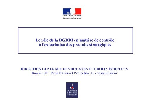 La direction générale des douanes et droits indirects - CGPME