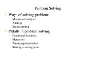 Problem Solving â¢ Ways of solving problems â¢ Pitfalls in problem ...