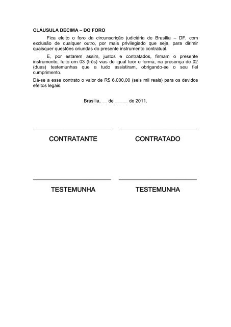 Minuta de Contrato e Termo de ReferÃªncia Ref. Aviso 034 ... - Contag