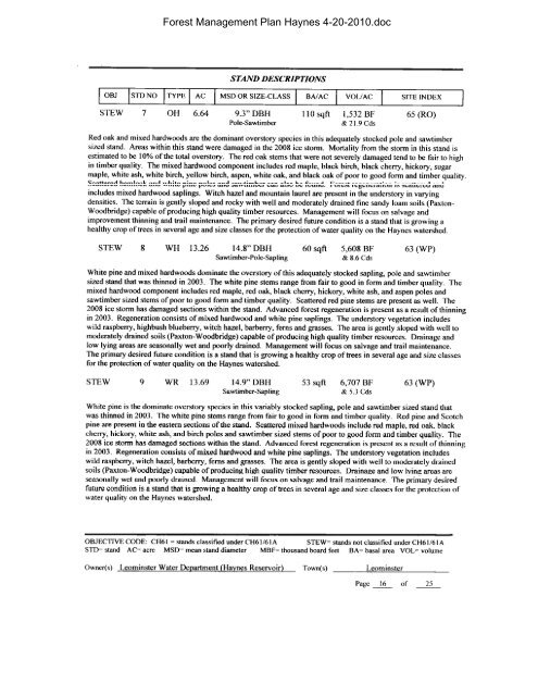 Forest Management Plan Haynes 4-20-2010.doc