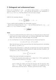 2 Orthogonal and orthonormal bases