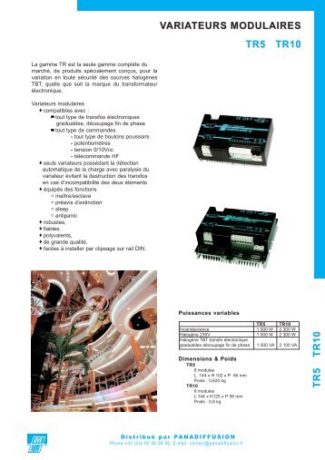 TR5 TR10 TR5 TR10TR5 TR10 VARIATEURS MODULAIRES