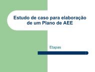 Estudo de caso para elaboraÃ§Ã£o de um Plano de AEE