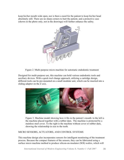 WIP: A Study on the Development of Endodontic Micro Robot - IJME