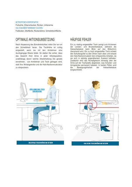 Ergonomie am Arbeitsplatz - GUTE ERGONOMIE - GESÜNDER ...