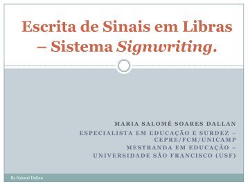 Escrita de Sinais em Libras â Sistema Signwriting.