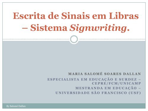 Escrita de Sinais em Libras â Sistema Signwriting.