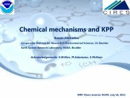 WRF/Chem chemical mechanisms and KPP - RUC - NOAA