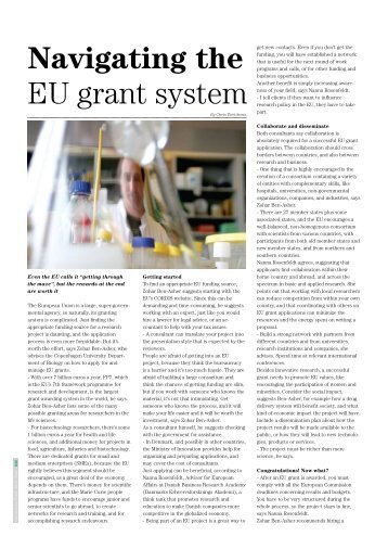 Navigating the EU grant system - Medicon Valley