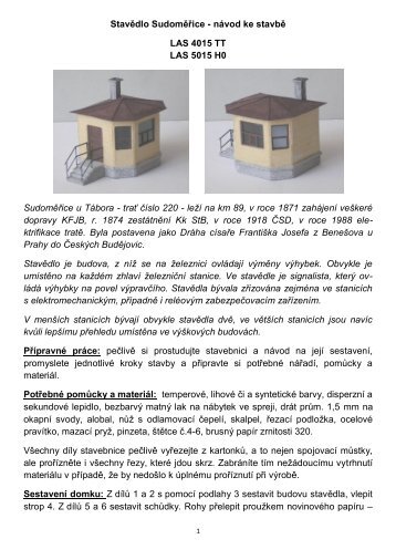 StavÄdlo SudomÄÅice - nÃ¡vod ke stavbÄ LAS 4015 TT LAS ... - Pojezdy