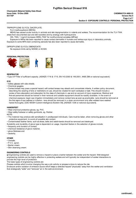 Chemwatch MSDS Print - FUJIFILM Australia