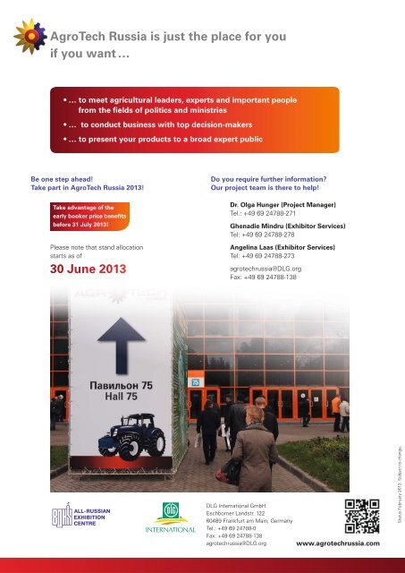 our latest brochure. - AgroTech Russia