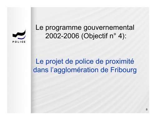 La police de proximitÃ© - Police cantonale Fribourg