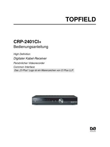 Anleitung TOPFIELD CRP 2401 CI+