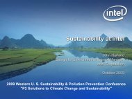Sustainability at Intel - Western Sustainability and Pollution ...