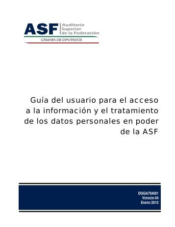 Guía del usuario para el acceso a la información y el tratamiento de ...