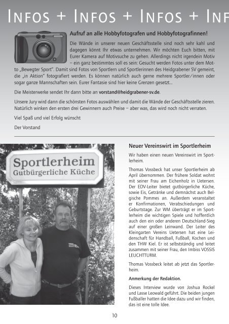 Ausgabe 2/2010 - Heidgrabener Sportverein von 1949 e.V.