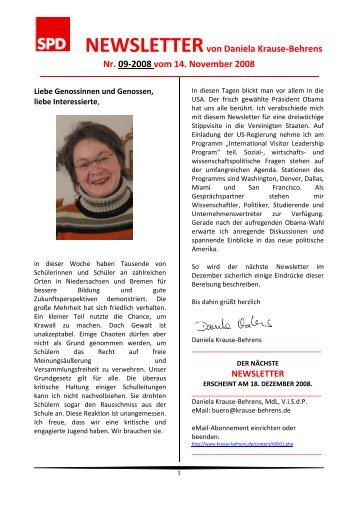 Newsletter 09-2008 - Daniela Behrens