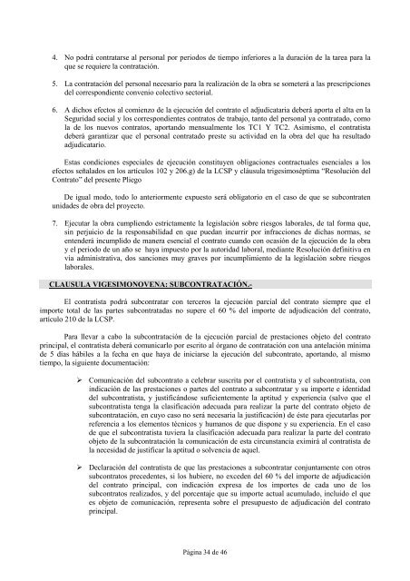 Pliego Clausulas Administrativas Particulares - Ayuntamiento de ...