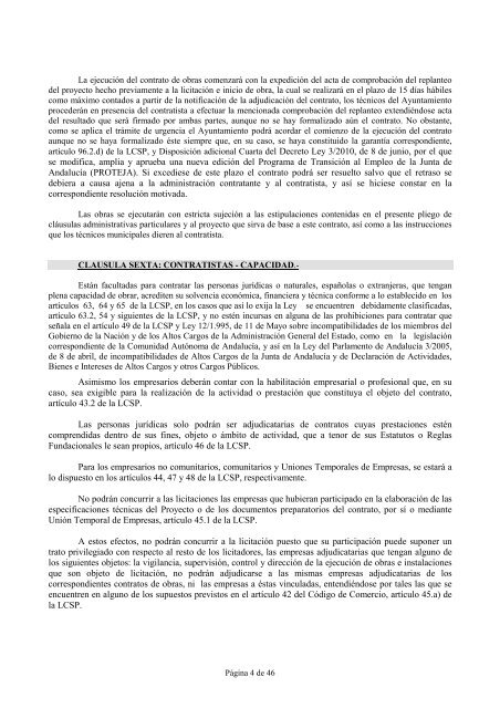 Pliego Clausulas Administrativas Particulares - Ayuntamiento de ...