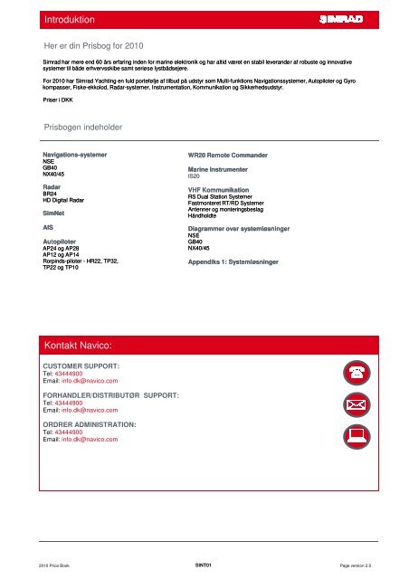 Simrad Prisbog 2010 DKK - ZEPHYR MARINE