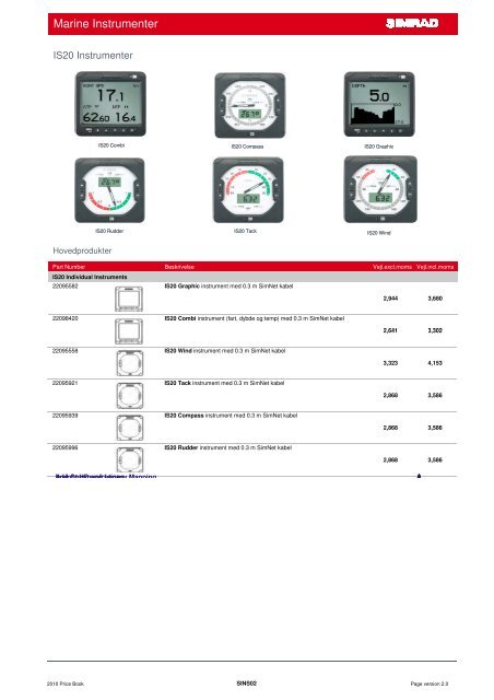 Simrad Prisbog 2010 DKK - ZEPHYR MARINE